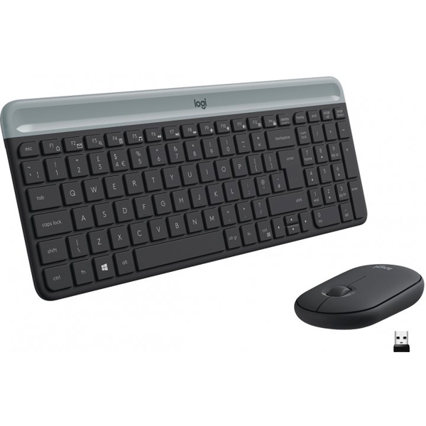 კლავიატურა+მაუსი Logitech L920-009206, Wireless, USB, Office Keyboard And Mouse, Grey