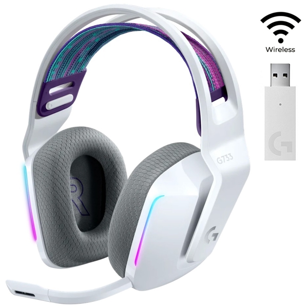 ყურსასმენი Logitech L981-000883, headphones, Wireless, USB, White