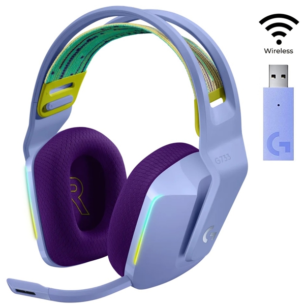 ყურსასმენი Logitech L981-000890 G733, headphones, Wireless, USB, Lilac