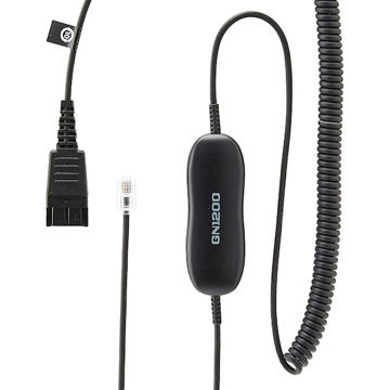 Jabra GN1200 CC, RJ9 IP Phone Connector, 2m, Black