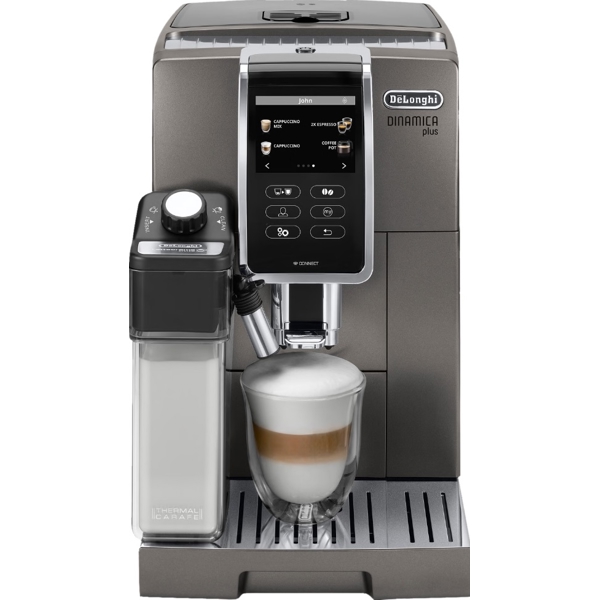 ყავის აპარატი Delonghi ECAM370.95.T, 1450W, 1.8L, Coffee Machine, Silver