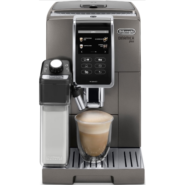 ყავის აპარატი Delonghi ECAM370.95.T, 1450W, 1.8L, Coffee Machine, Silver