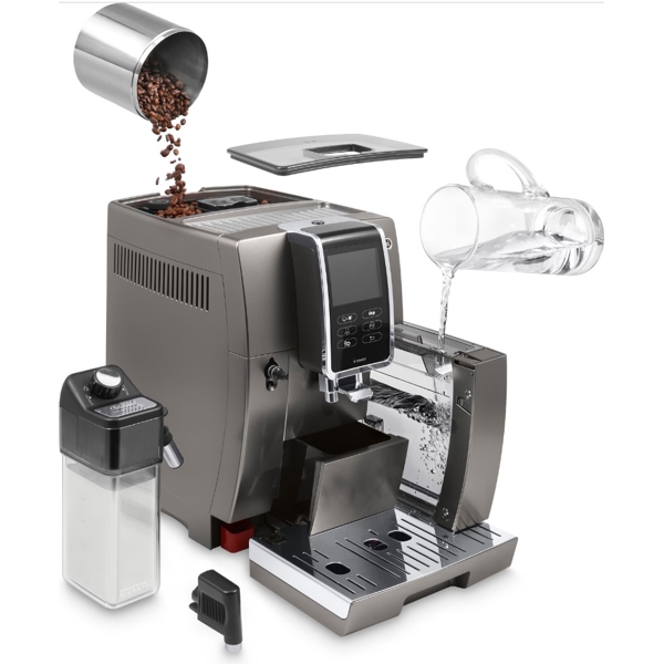 ყავის აპარატი Delonghi ECAM370.95.T, 1450W, 1.8L, Coffee Machine, Silver