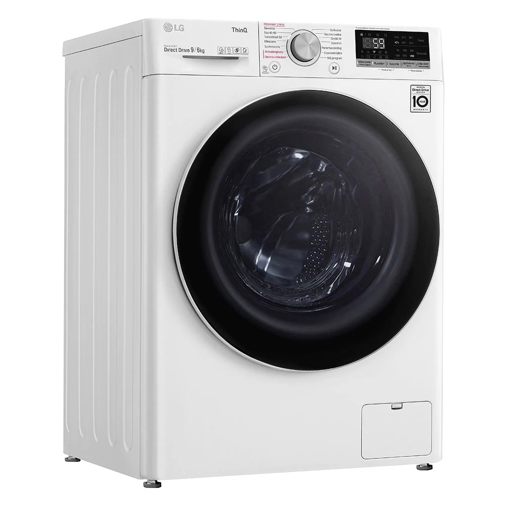 სარეცხი+საშრობი მანქანა LG F4DV509S0E, 9Kg, A, 1400Rpm, 72Db, Washing+Dryer Machine, White
