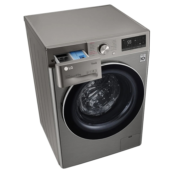 სარეცხი+საშრობი მანქანა LG F4DV509S2T, 9Kg, B, 1400Rpm, 72Db, Washing+Dryer Machine, Grey