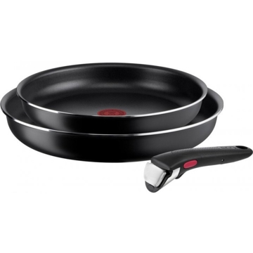 ტაფების ნაკრები Tefal L1539143, 2in1, 24cm, 28cm, Black