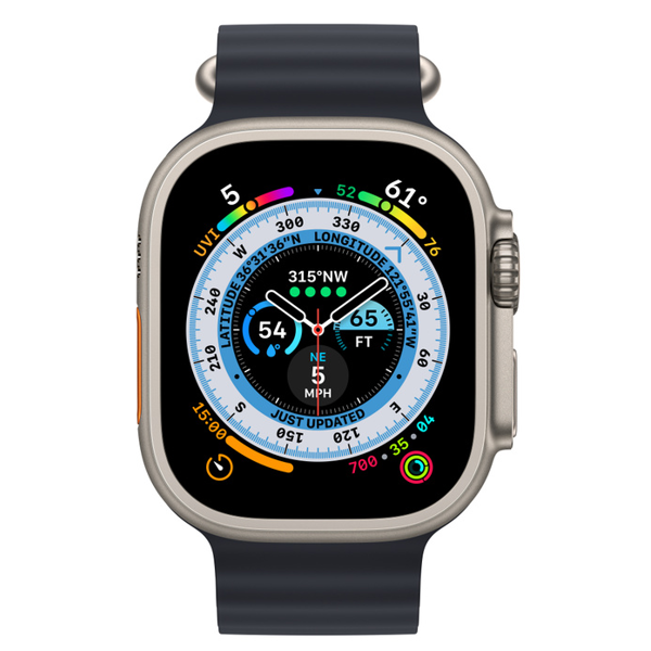 სმარტ საათი Apple MQFK3RB/A Watch Ultra, 1.92", IPX6 Waterproof, Bluetooth, Wi-Fi, Smart Watch, Titanium