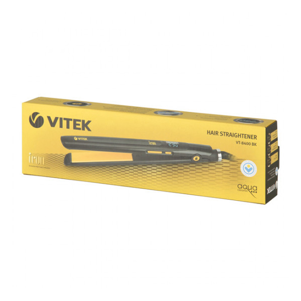 თმის უთო Vitek VT 8400, Hair Straightener, Black/Yellow