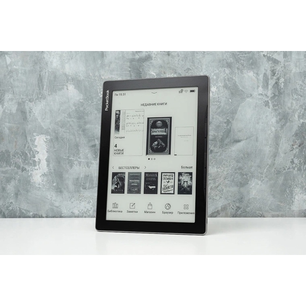 პლანშეტური წიგნი PocketBook PB970-M-CIS 970, 9.7", E-Reader, 512MB, 8GB, Wi-Fi, Mist Grey