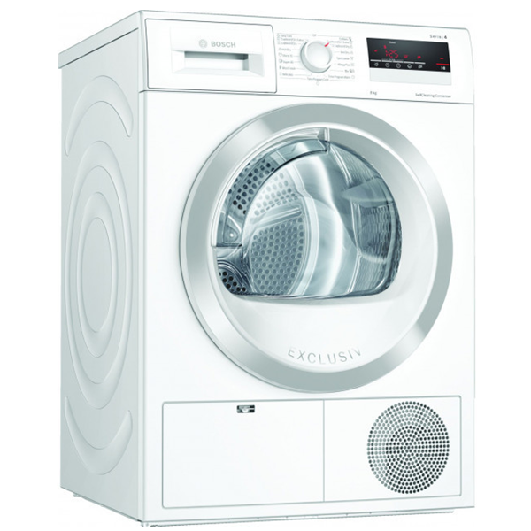 სარეცხი+საშრობი მანქანა Bosch WTN85423ME, 8Kg, B, 2600 Vt, 64Db, Washing+Dryer Machine, White