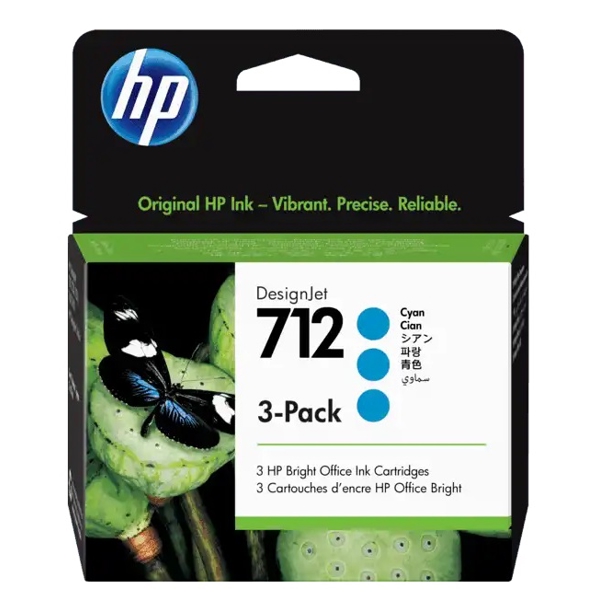 კარტრიჯი HP 3ED77A 712, Ink Cartridge, Cyan