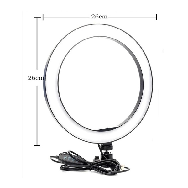 სელფის გასანათებელი რგოლი UGREEN LP245 (90636), Selfie Ring Light, 26cm, White