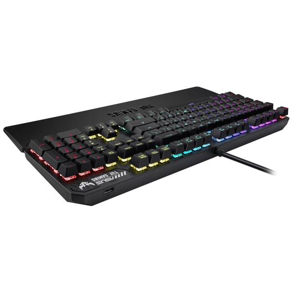 კლავიატურა Asus RA05 90MP01Q0-BKUA00, Wired, USB, RGB, Gaming Keyboard, Black