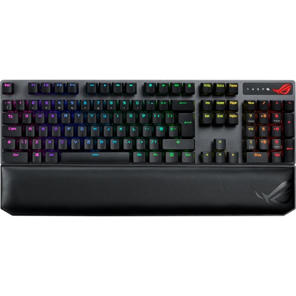 კლავიატურა Asus XA09 90MP02I6-BKRA00, Wireless, BT, USB, RGB, Gaming Keyboard, Black