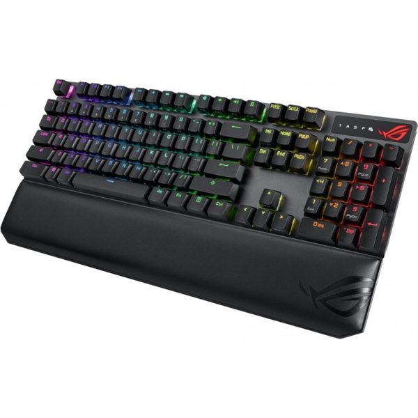 კლავიატურა Asus XA09 90MP02I6-BKRA00, Wireless, BT, USB, RGB, Gaming Keyboard, Black