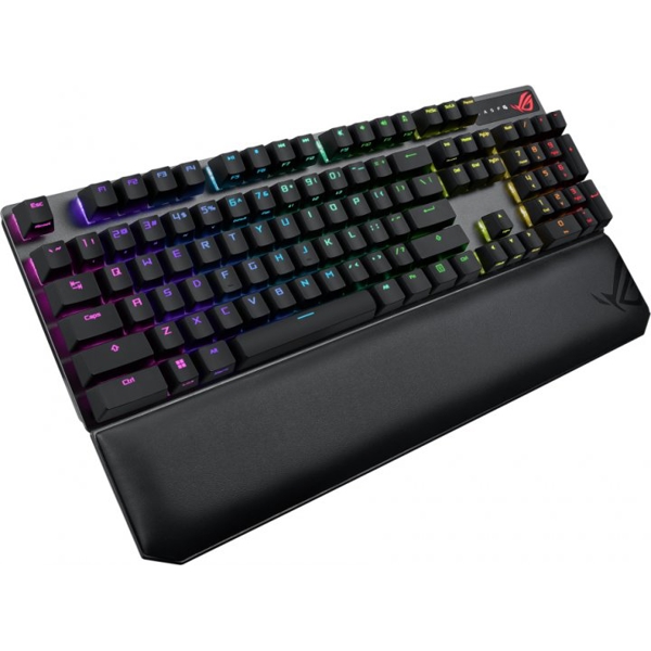 კლავიატურა Asus XA09 90MP02I6-BKRA00, Wireless, BT, USB, RGB, Gaming Keyboard, Black