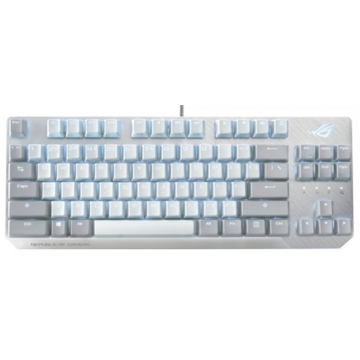  Asus X806 90MP02B6-BKUA00, Wired, USB Type-A, RGB, Gaming Keyboard, White/Grey