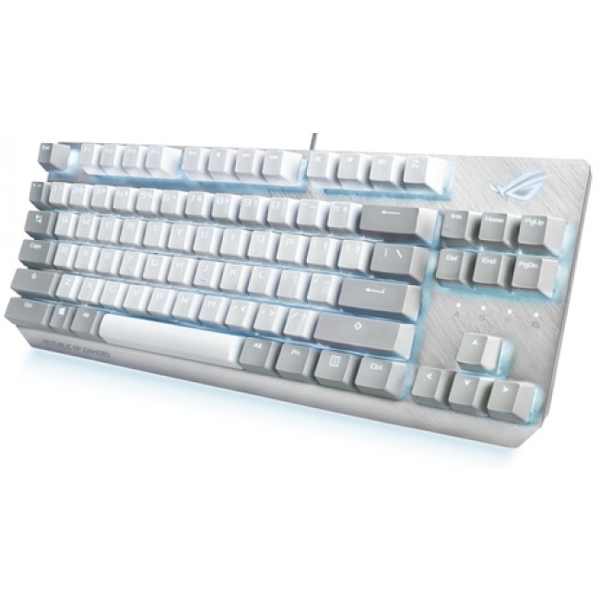  Asus X806 90MP02B6-BKUA00, Wired, USB Type-A, RGB, Gaming Keyboard, White/Grey