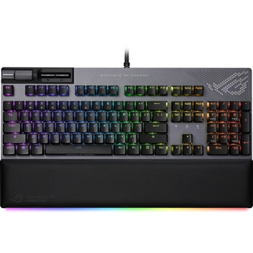 კლავიატურა Asus XA07 90MP02E6-BKUA01 US, Wired, USB 2.0, RGB, Gaming Keyboard, Grey