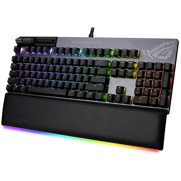 კლავიატურა Asus XA07 90MP02E6-BKUA01 US, Wired, USB 2.0, RGB, Gaming Keyboard, Grey