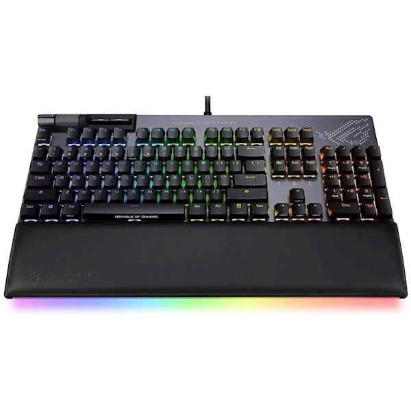 კლავიატურა Asus XA07 90MP02E6-BKRA00 RU, Wired, USB 2.0, RGB, Gaming Keyboard, Grey