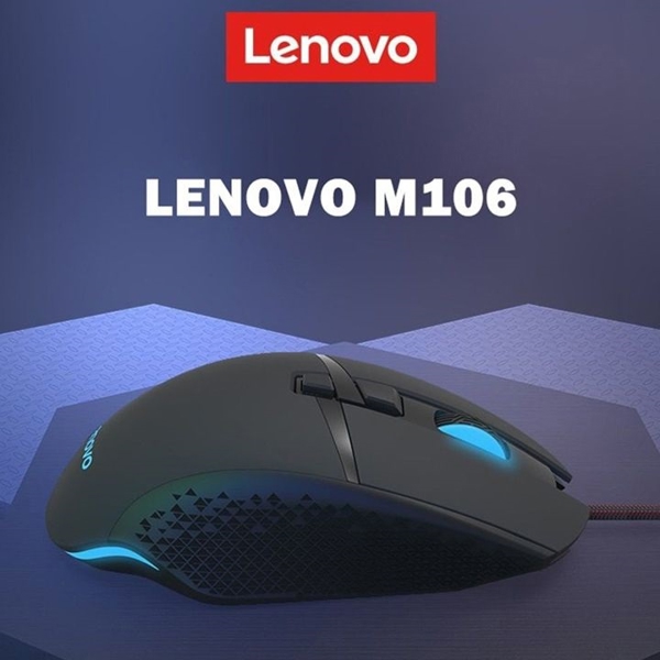 მაუსი Lenovo M106, Wired Gaming Mouse, USB, Black