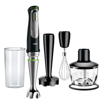 ხელის ბლენდერი Braun MQ9147X HB, 1200W, 1.25L, Blender, Black/Silver