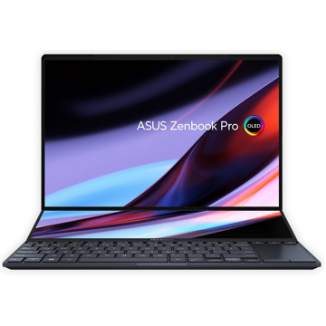 ნოუთბუქი Asus UX8402ZA-M3103W Zenbook Pro 14 Duo Oled 12.7", i5-12500H, 16GB, 1TB SSD, Integrated, W11 Pro, Black