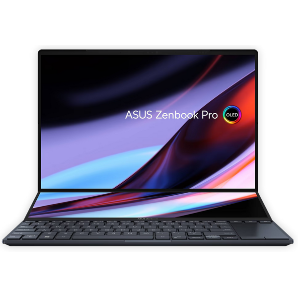 ნოუთბუქი Asus UX8402ZA-M3103W Zenbook Pro 14 Duo Oled 12.7", i5-12500H, 16GB, 1TB SSD, Integrated, W11 Pro, Black