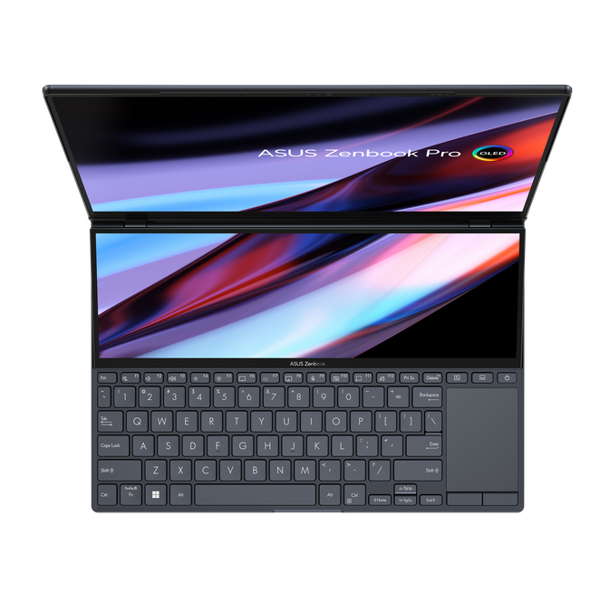 ნოუთბუქი Asus UX8402ZA-M3103W Zenbook Pro 14 Duo Oled 12.7", i5-12500H, 16GB, 1TB SSD, Integrated, W11 Pro, Black