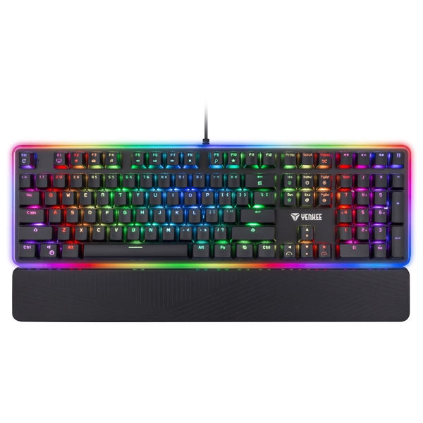 კლავიატურა Yenkee YKB 3400 PANZER, Outemu Blue, Wired, USB, Gaming Keyboard, Black 