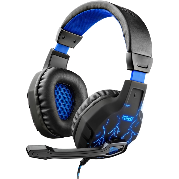 ყურსასმენი Yenkee YHP 3020 Gaming Headset, Wired, RGB, 3.5mm, USB, Blue/Black