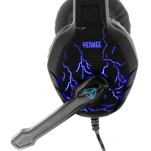 ყურსასმენი Yenkee YHP 3020 Gaming Headset, Wired, RGB, 3.5mm, USB, Blue/Black