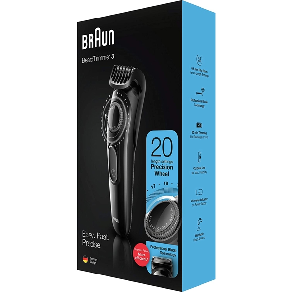 ტრიმერი Braun BT3222, Hair Trimmer, Black/Grey