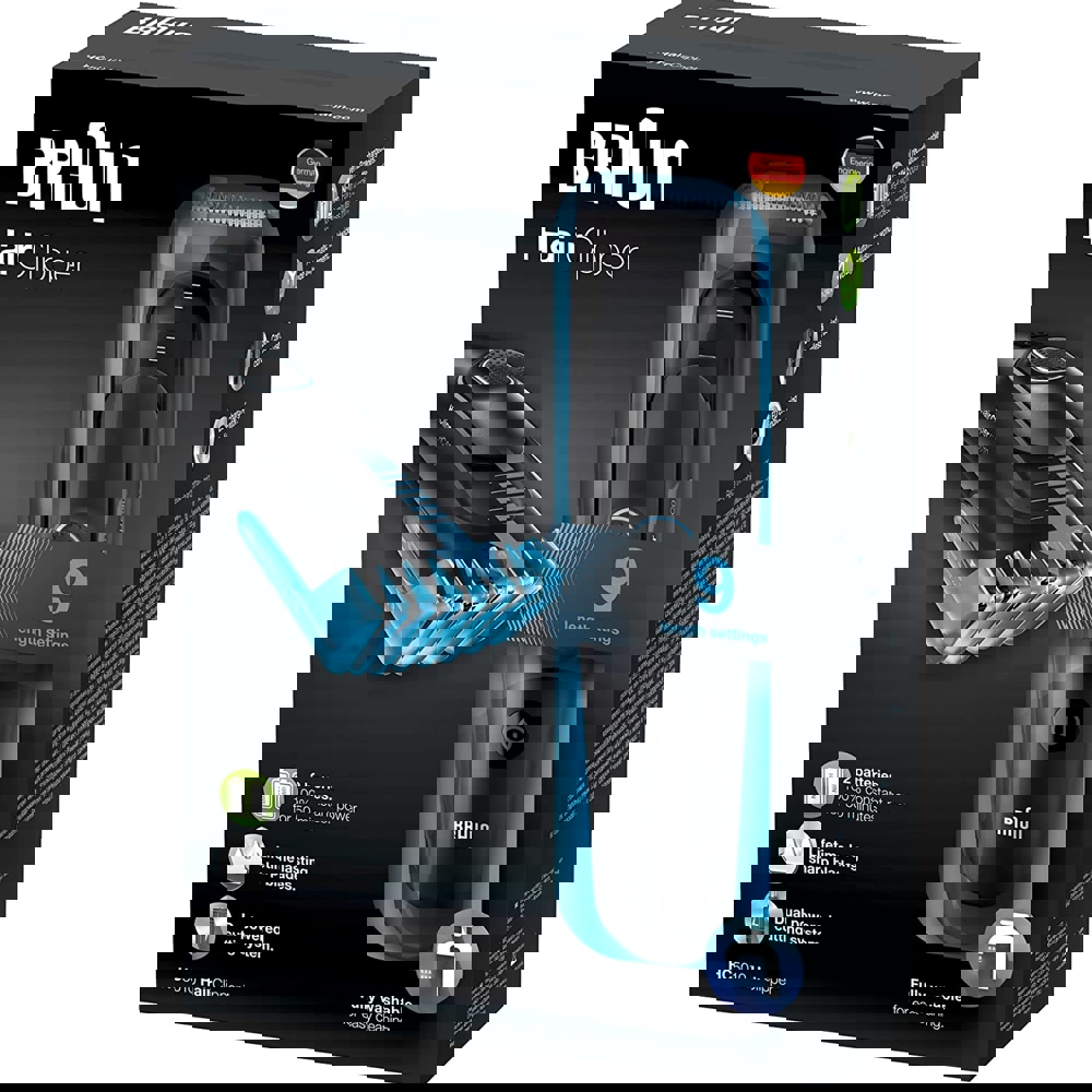 თმის საკრეჭი Braun HC5010, Hair Trimmer, Black/Blue