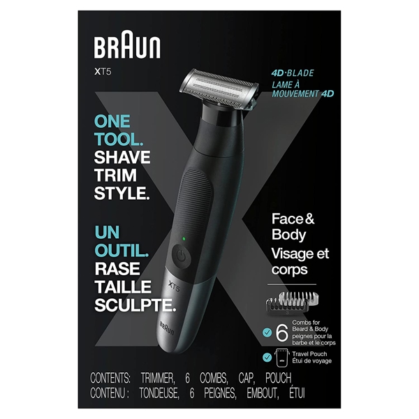 წვერსაპარსი Braun HT5200, Hair Trimmer, Black/Silver