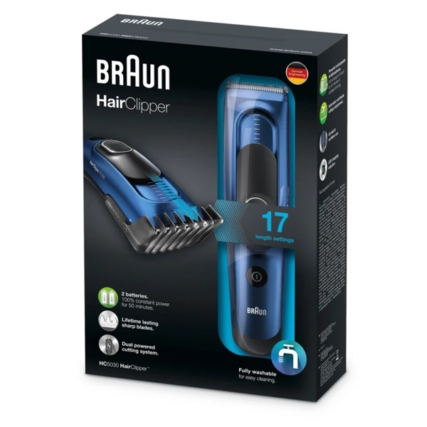 თმის საკრეჭი Braun HC5030, Hair Trimmer, Blue