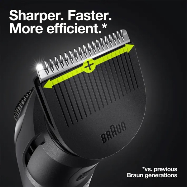 ტრიმერი Braun BT5242, Beard Trimmer With Gillette Fusion5 ProGlide Razor, Black