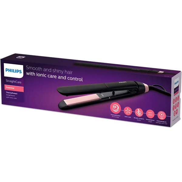 თმის უთო Philips BHS378/00, Hair Straightener, Black