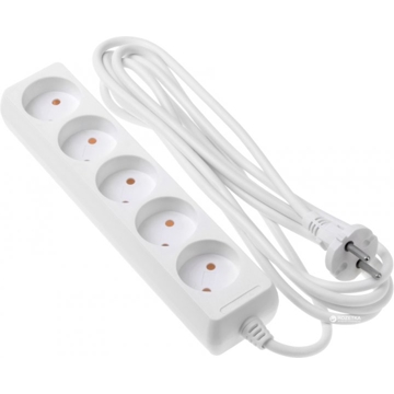 დენის გამანაწილებელი 2E 2E-U05M3, 5 Socket, 3m, White