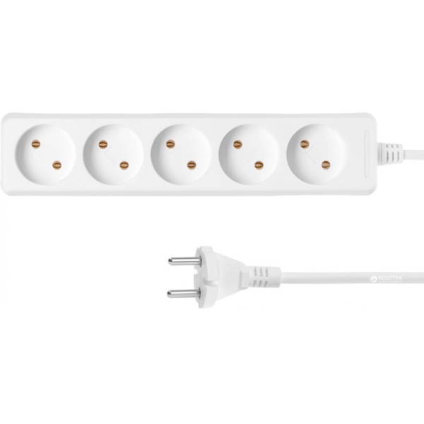 დენის გამანაწილებელი 2E 2E-U05M3, 5 Socket, 3m, White