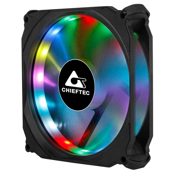 ქულერი Chieftec CF-1225RGB, RGB, 120mm, 1200RPM, Cooler, Black