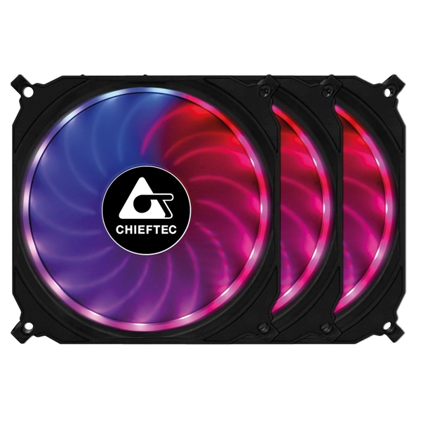 ქულერი Chieftec CF-1225RGB, RGB, 120mm, 1200RPM, Cooler, Black