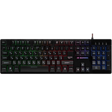 კლავიატურა 2E 2E-KG280UB, Wired, USB, LED, Gaming Keyboard, Black