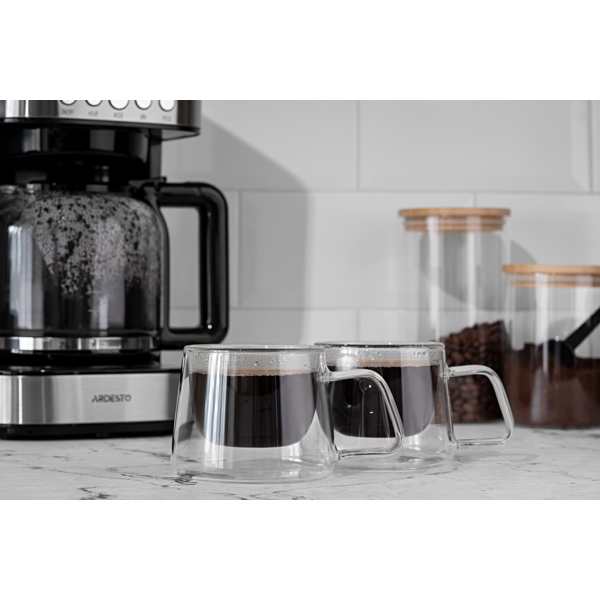 ჭიქების ნაკრები Ardesto AR2620G, 200ml, 2 Pcs Cup Set With Double Walls And Handles