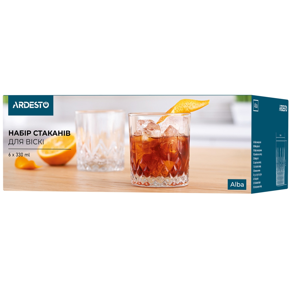 Ardesto AR2633WA, 0.33l, 6 Pcs Whiskey Glasses Set