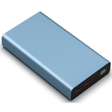 პორტატული დამტენი 2E 2E-PB2501, 20000mAh, USB Type-C, USB-A, Power Bank, Blue