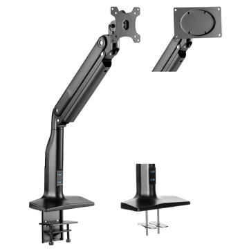 მონიტორის საკიდი 2E 2E-1MCBUSB, 17"-43″, Single Computer Monitor Mount Stand, Black