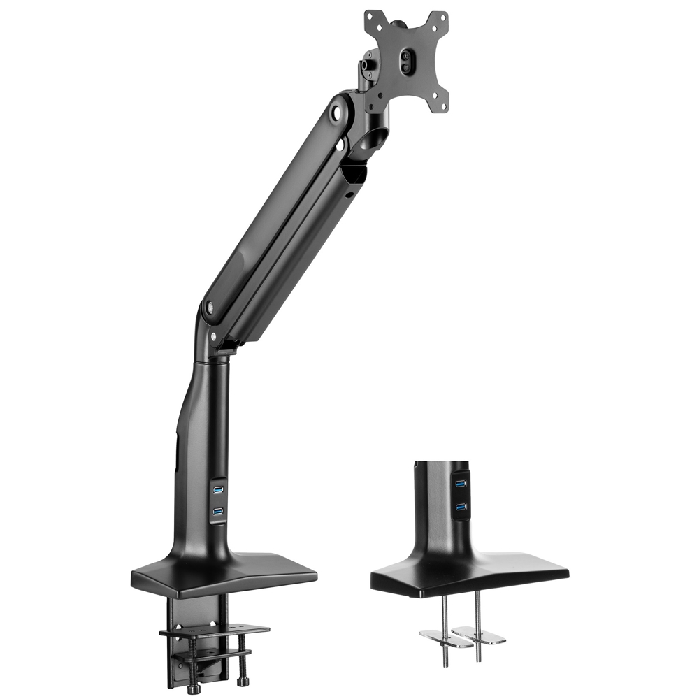2E 2E-1MCBUSB, 17"-43″, Single Computer Monitor Mount Stand, Black