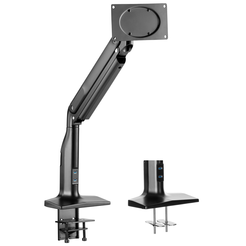 მონიტორის საკიდი 2E 2E-1MCBUSB, 17"-43″, Single Computer Monitor Mount Stand, Black